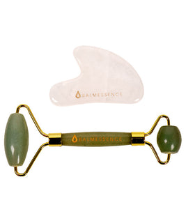 Jade Roller & Gua Sha Tool - Facial Massage Set
