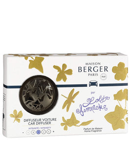 MAISON BERGER Car Diffiseur Lolita / Satine- Gift Set - clip including 1 ceramic refill