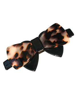 Turtleshell Barrette with a Bow Tie Design