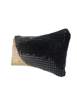 Black and Gold Sequninned Pochette (21cm x 8cm)