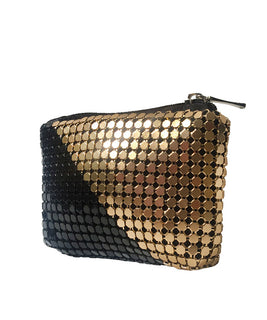 Black and Gold Sequninned Pochette (10cm x 8cm)
