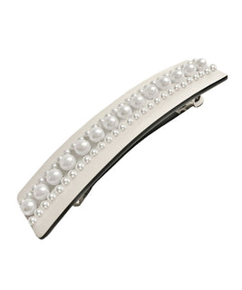 Ivory Barrette with Pearls