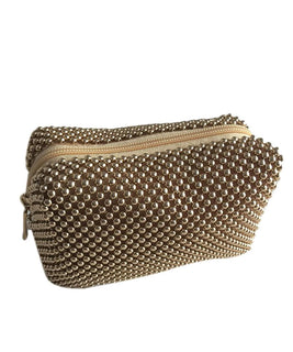 Gold Beaded Pochette (14cm x 5.5cm x 9cm)