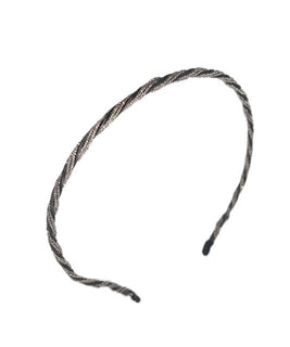 Chic Rose Gold and Gold Headband with Half-Knot Twist Design
