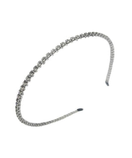 Chic Silver Headband completed with Crystals and wrapped in Silver Detailing