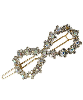 Gold Plated Infinity Shaped Har Pin with Crystal Embelishments